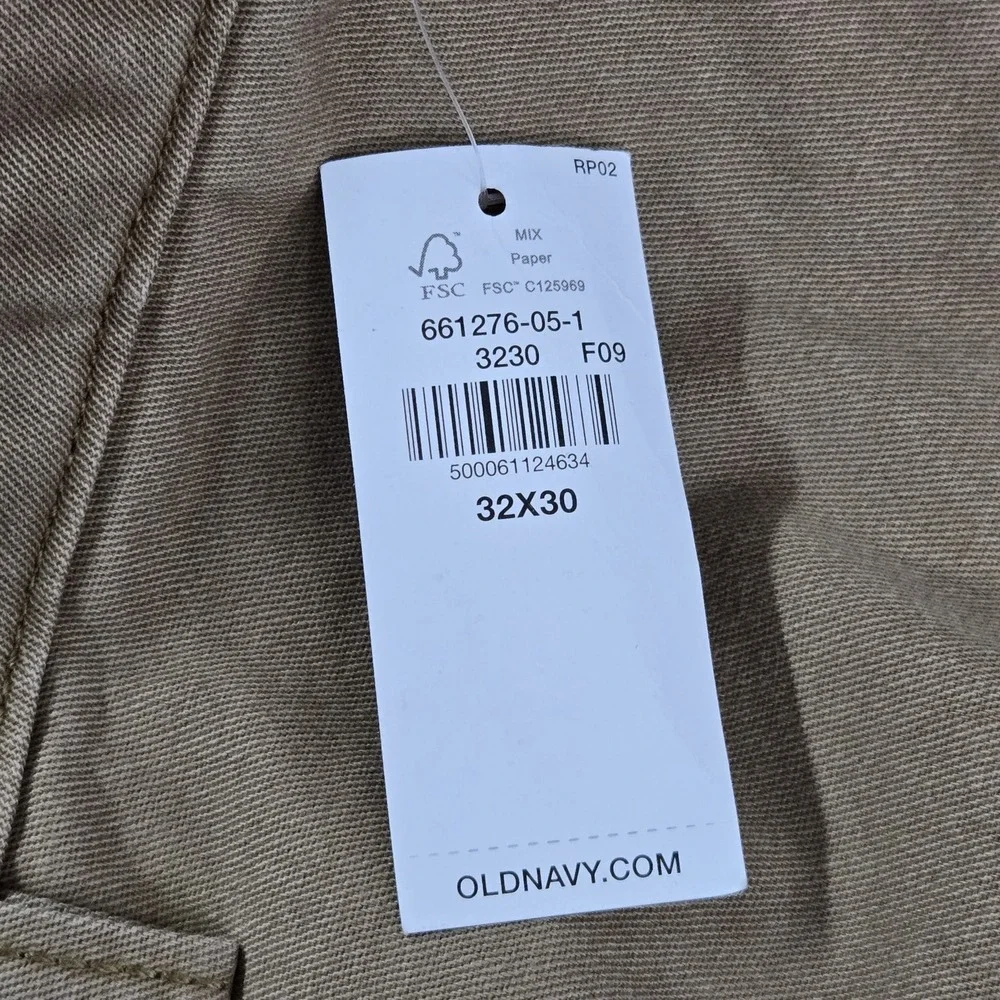 Old Navy Men Pants 32X30 Brown Chino‎ Twill Athletic Taper Button 28
